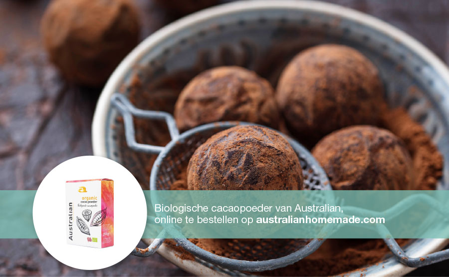 Recept Cacaobollen met dadels en noten | DGA | Groene Bedrijfscatering