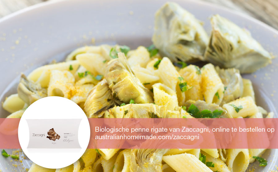 Recept lunch penne rigate met artisjok en visvrije tonijn | DGA Green Food Catering