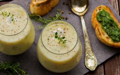 courgette soep met citroen en tijm